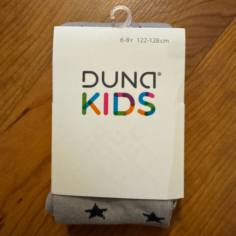 Duna Kids Gray Star Pattern Tights -